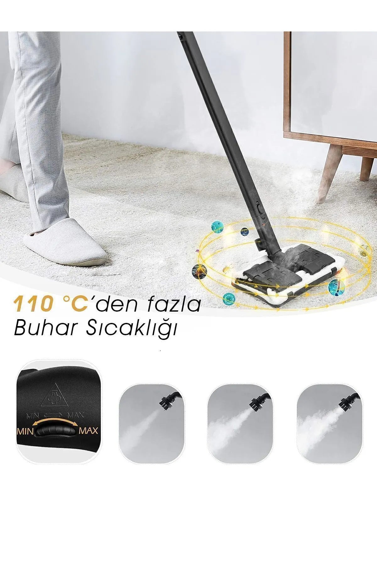 Pirantech CB-107C Çok Fonksiyonlu Buharlı Temizleyici